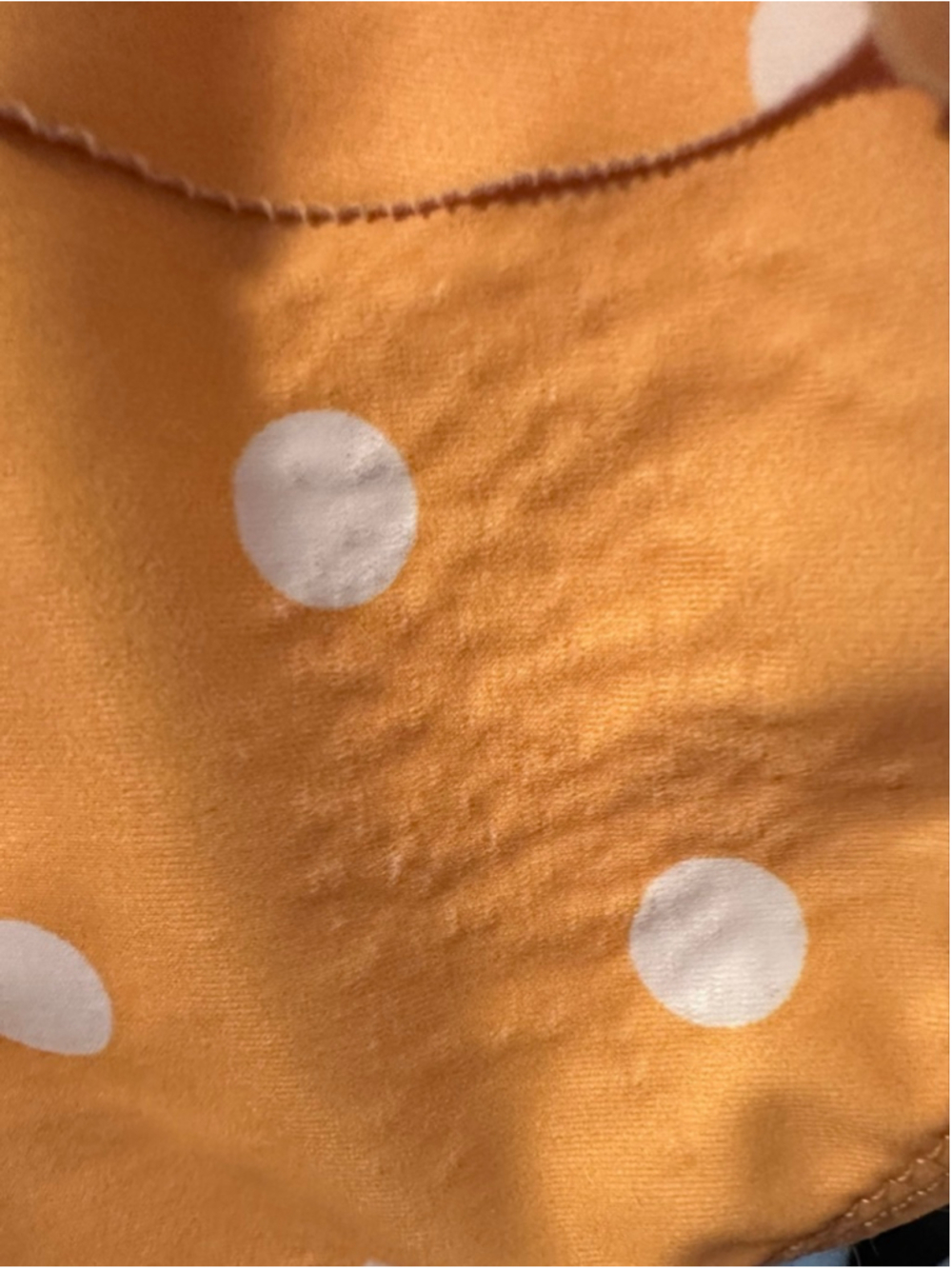 Baby Unbranded One Piece Swimsuit Gold White Polka Dot 6-12 Months - Picture 4 of 5